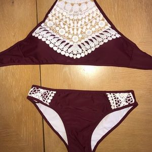 BRAND NEW burgundy bikini set